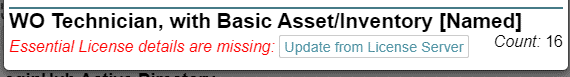 Older License Error Message